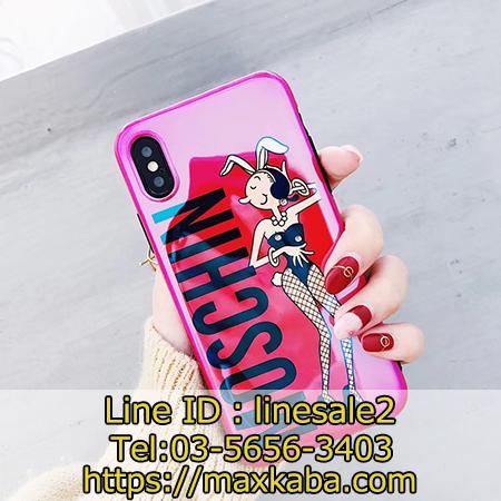 Moschino iPhoneXカバー 女子モチーフ