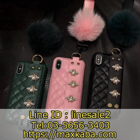 ブランド グッチ iphoneXS iPhoneXS MAXケース Gucci 背面蜂柄 毛玉付き