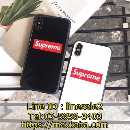 SUPREME iphoneXS/XR ガラスケース シンプル風