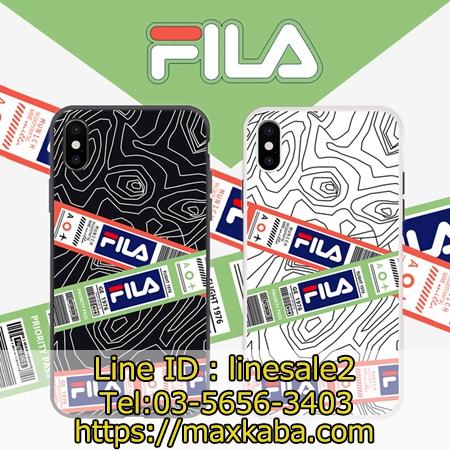 フィラ fila iPhone XS/XS Max ラベル華やかtpu耐衝撃スマホケース