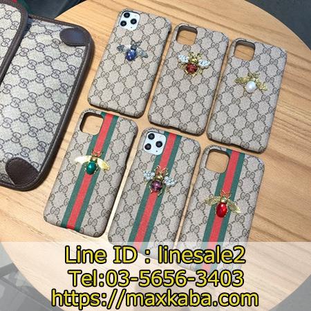 【在庫あり】Gucci アイフォン12pro maxケース ラインストーン パール グッチ iPhone12pro/12ケース ハチ形金具付き iphone11pro 携帯カバー 新発売 ブランド風 アイフォン11ケース 定番模様 エレガント