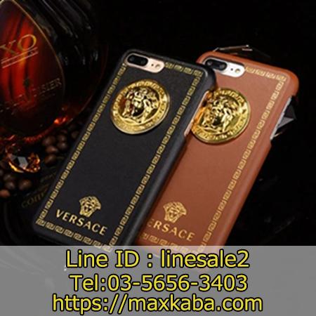 Versace 金具ロゴ柄ハードスマホケース