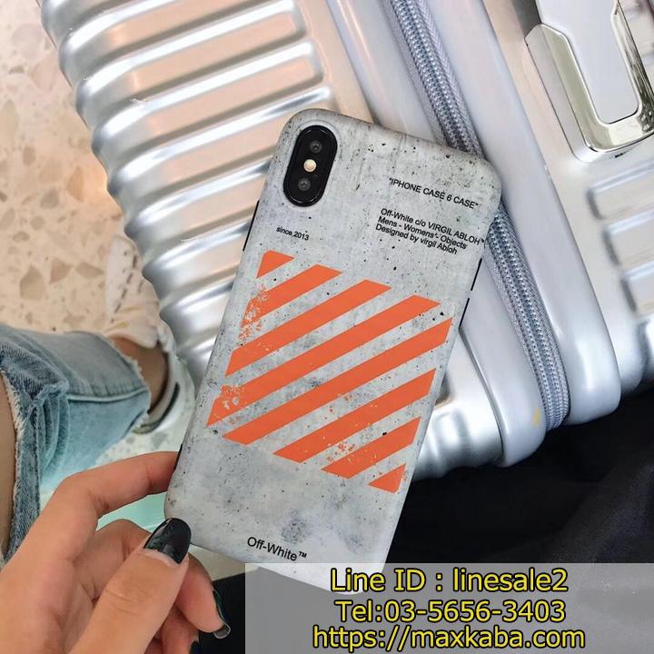 iPhoneXRケース オフホワイトレトロ風