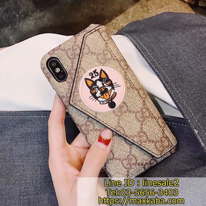 背面カード収納グッチ iphne8カバー