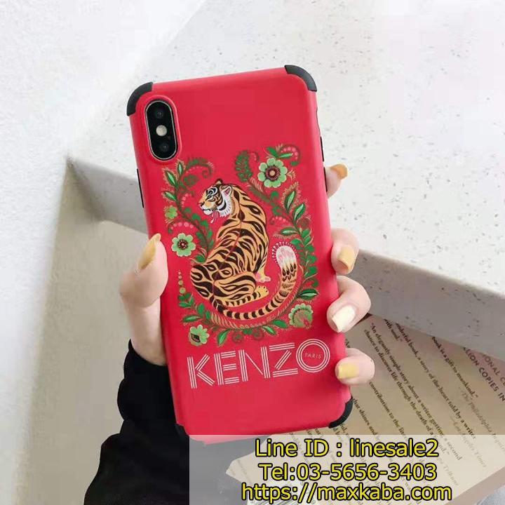 ケンゾー 虎柄 ハート模様花柄 スマホケース