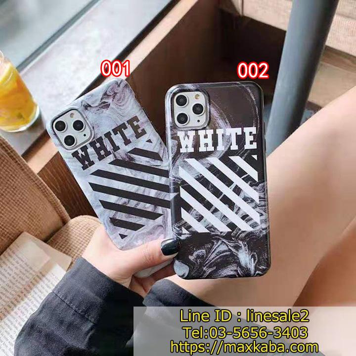 iPhone11 pro max 斜め縞模様 ケース off white