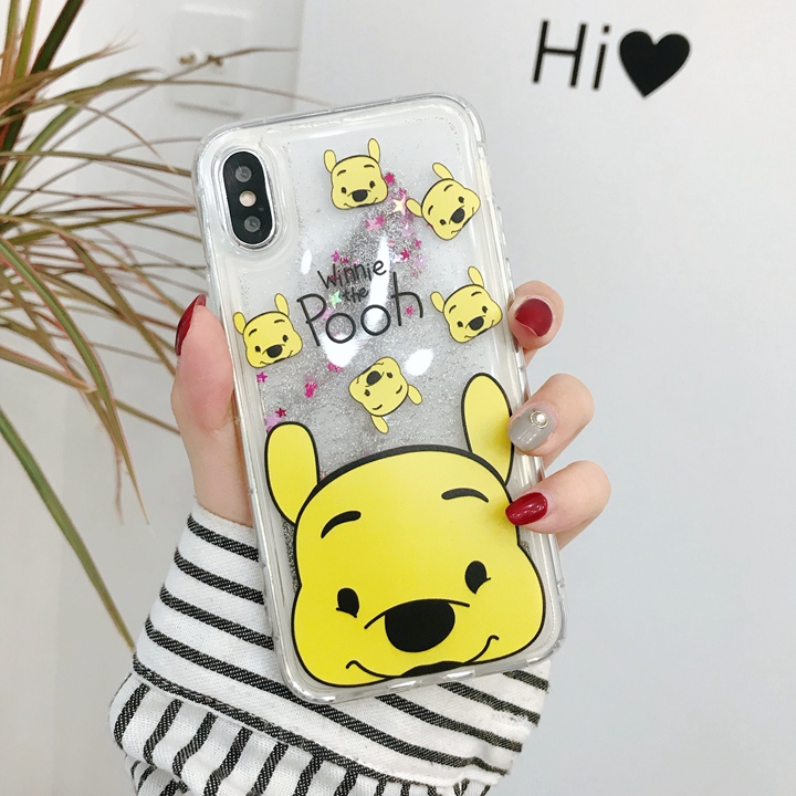 Pooh Bear&piglet 漫画落書き 流砂型 スマホケース