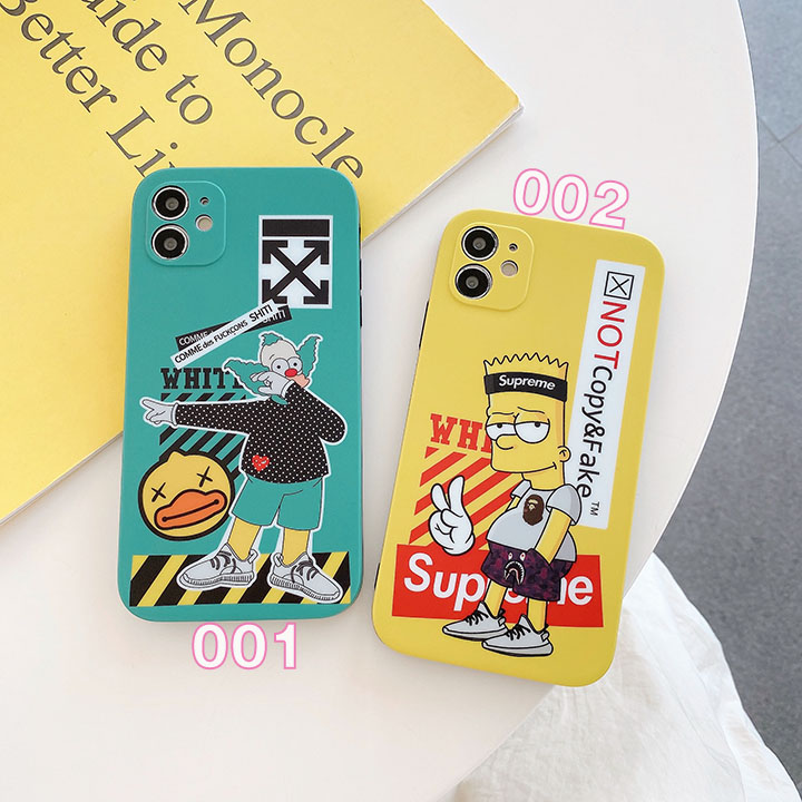 Simpson&off-white&supremeコラボ iphone12pro max携帯ケース 