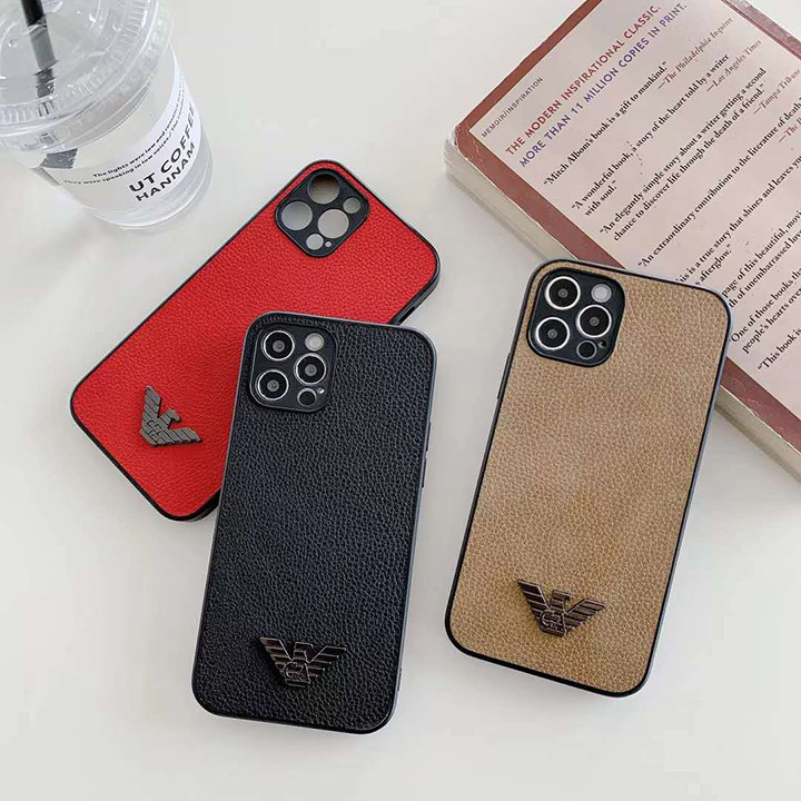 金具ロゴ付きアルマーニケースiPhone 8プラス